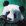 Peinture d'un panda grignotant du bambou. Acrylique sur toile, 2016, par LiliFlore, Montréal.